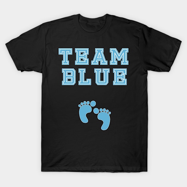 Team Blue Boy Baby Shower Gender Reveal Party Cute Funny Gift T-Shirt by arcadetoystore